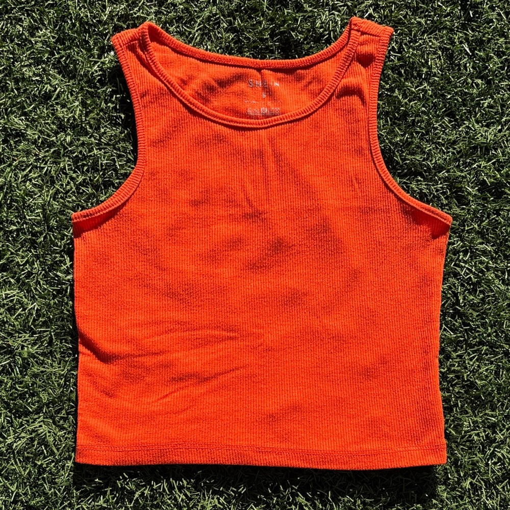 SHEIN Vibrant Orange Tank Top
